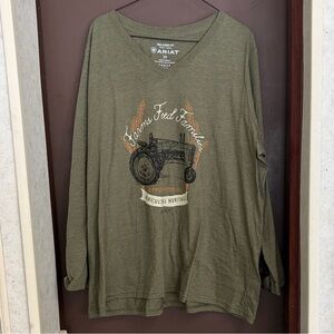 Ariat Farms Feed Families - Support American- long sleeve western tee shirt